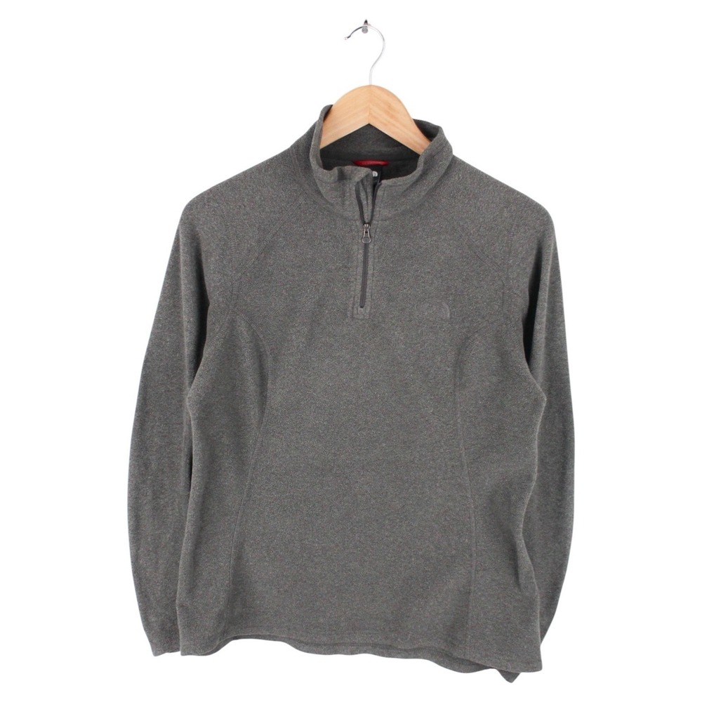 The North Face Women's Gray 1/4 Zip Fleece Pullover Jacket Size Medium